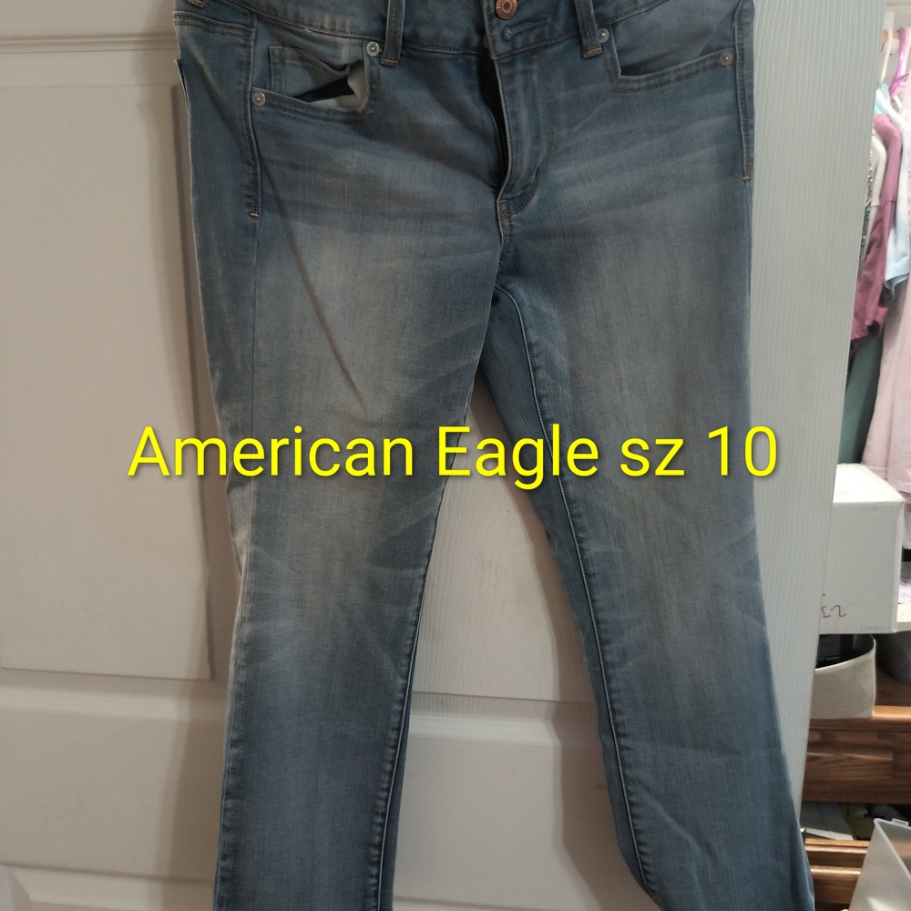 American Eagle By Payless Light Blue Straight Leg Pants